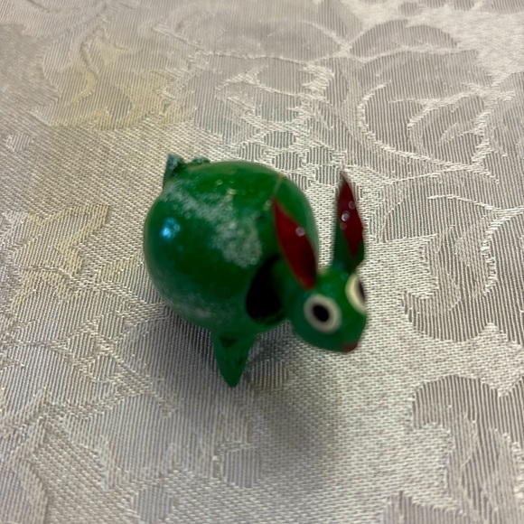 Art | 1 Handmade Mexican Wooden Bobblehead Green Rabbit | Poshmark